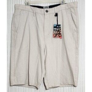 Hang Ten Shorts Size 36 Color Beige 100% Cotton With Pockets